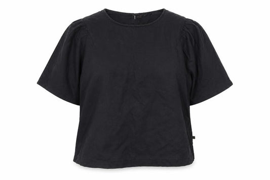 Superdry Women's Black Lyocell Short Sleeve Blouse Size 16