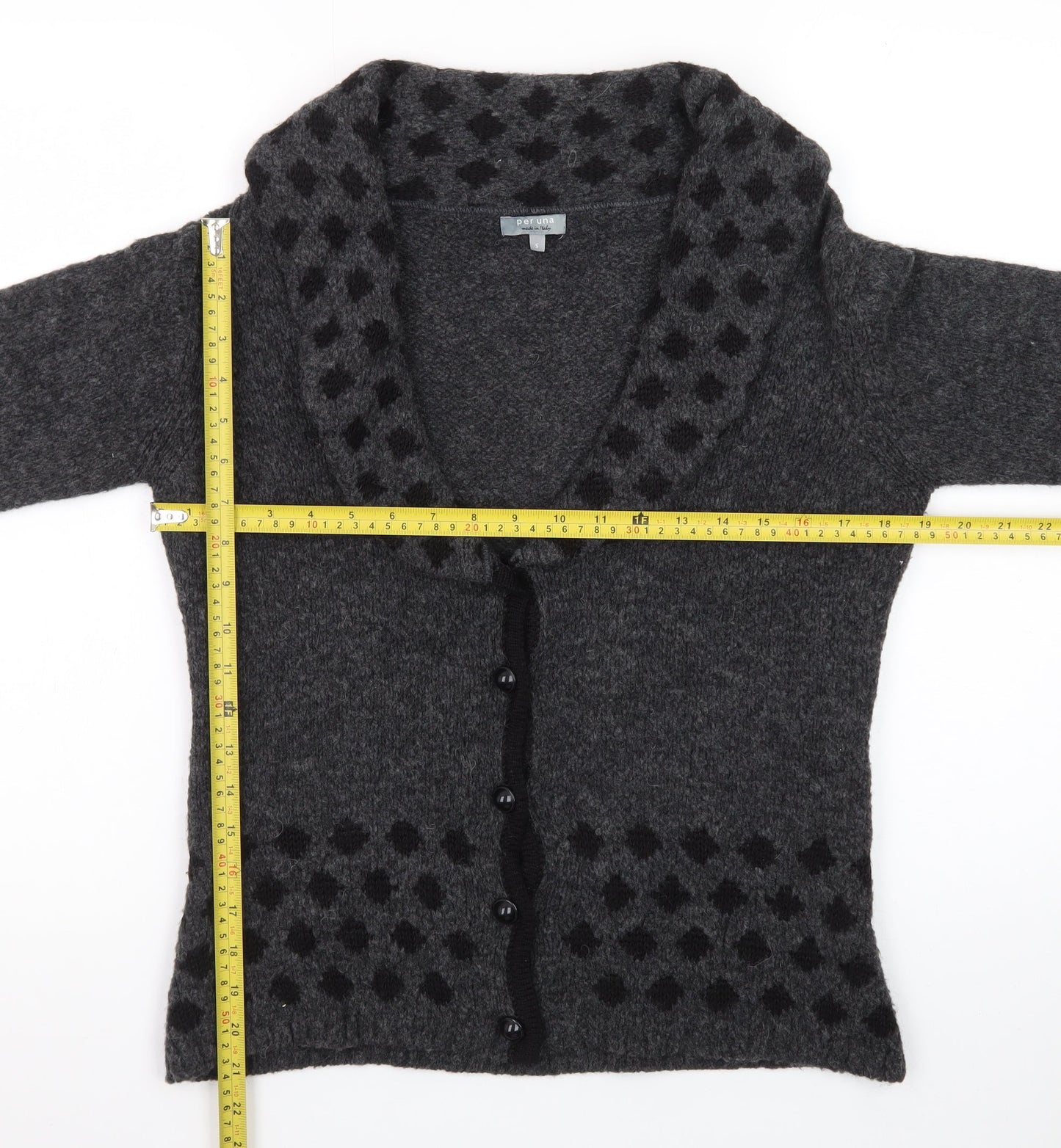 Marks and Spencer Per Una Grey Wool Blend Cardigan Women's S