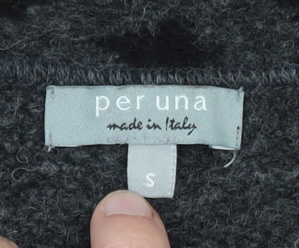 Marks and Spencer Per Una Grey Wool Blend Cardigan Women's S