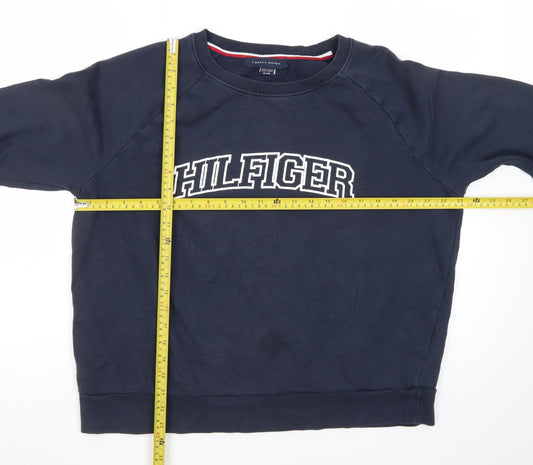 Tommy Hilfiger Men's Blue XL Pullover Sweatshirt Logo Crew Neck
