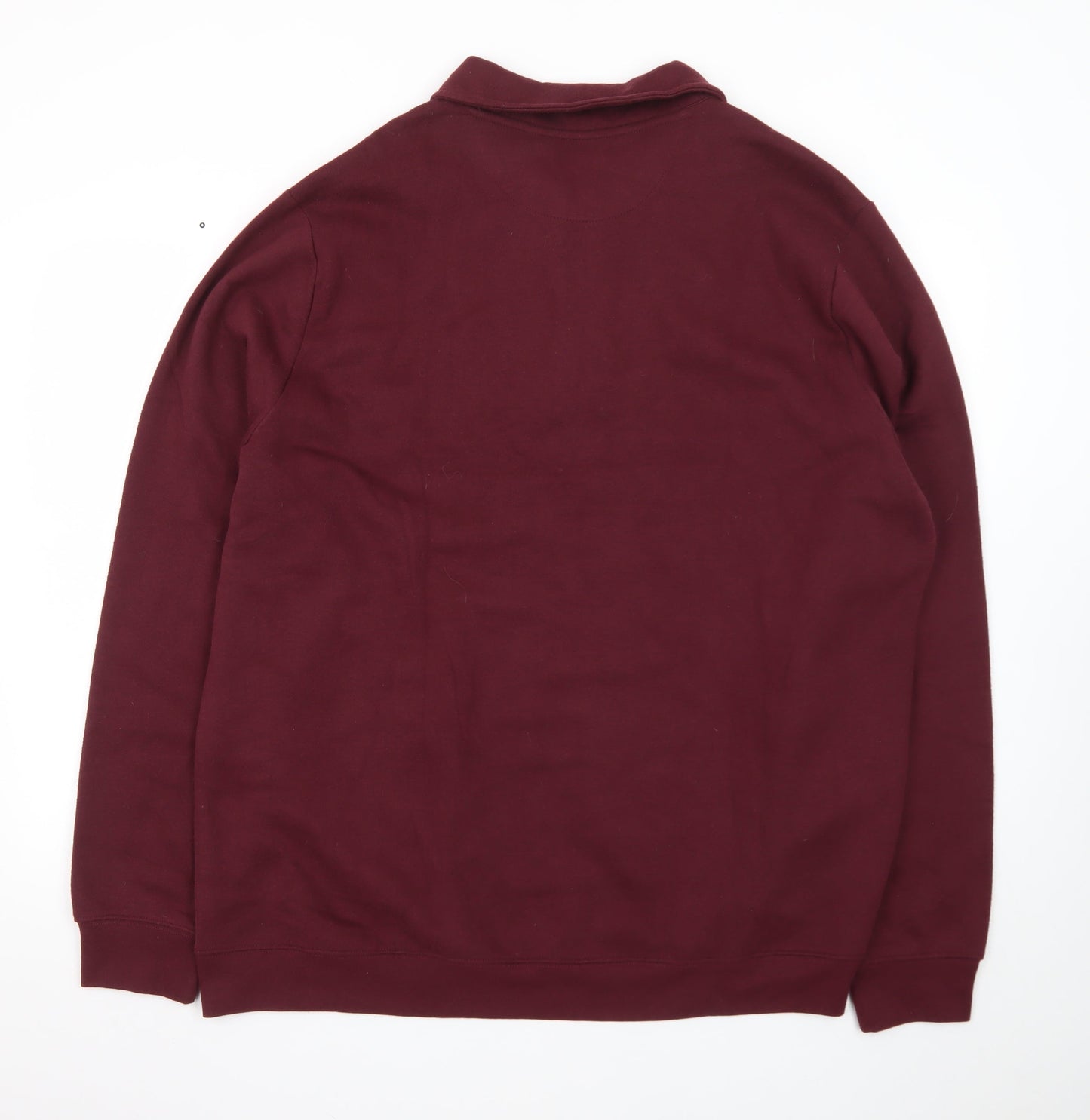 Croft & Barrow Men’s Red XL Collared 1/4 Zip Sweatshirt