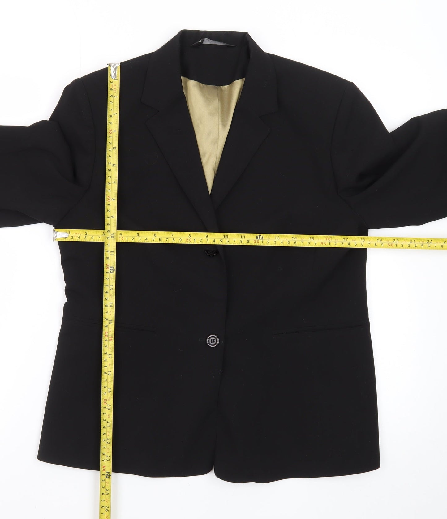 BHS Women Black Size 14 Classic Single-Breasted Blazer Jacket