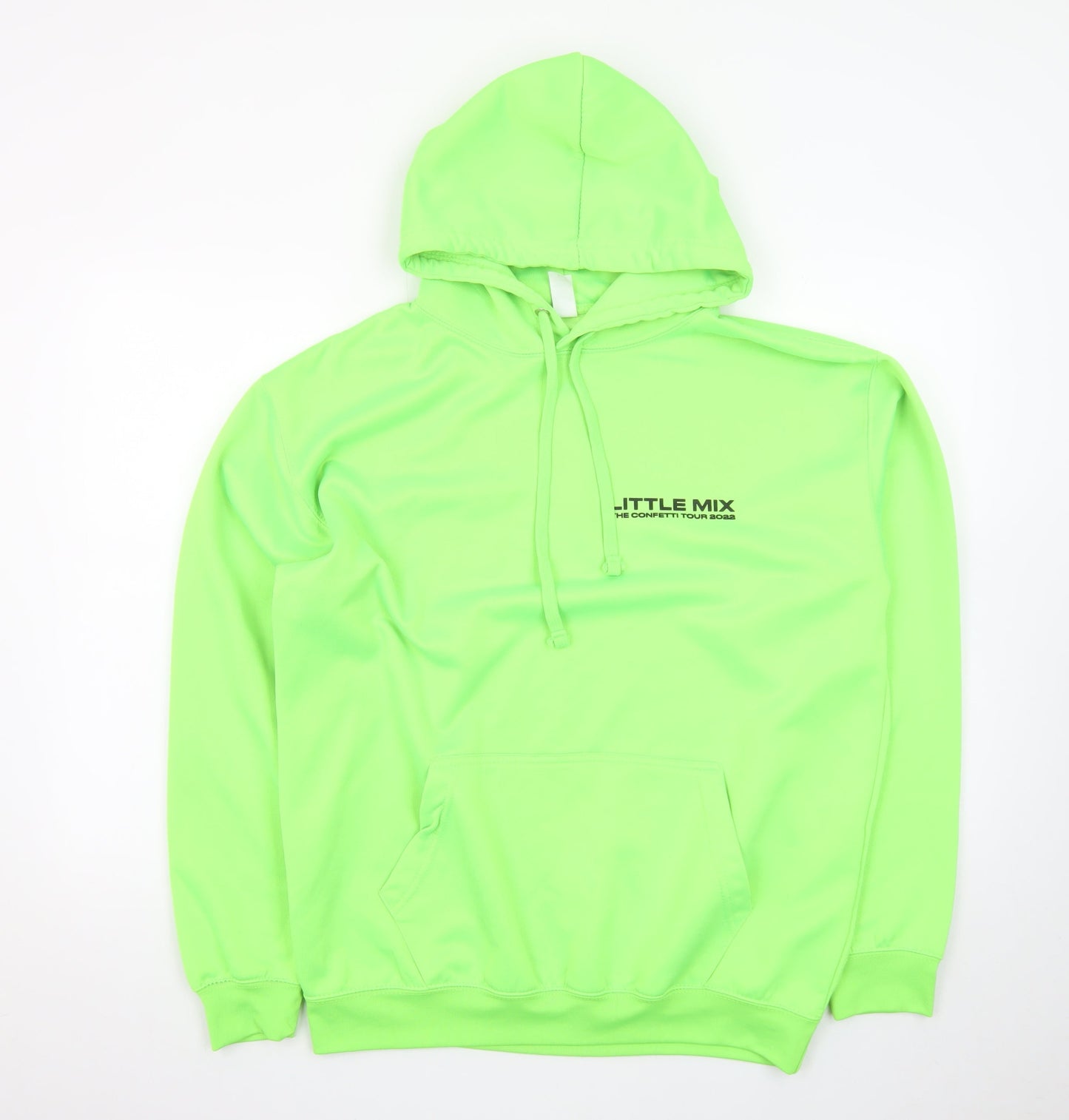Just Hoods Little Mix Neon Green Pullover Hoodie Women L Graphic Tour 2022