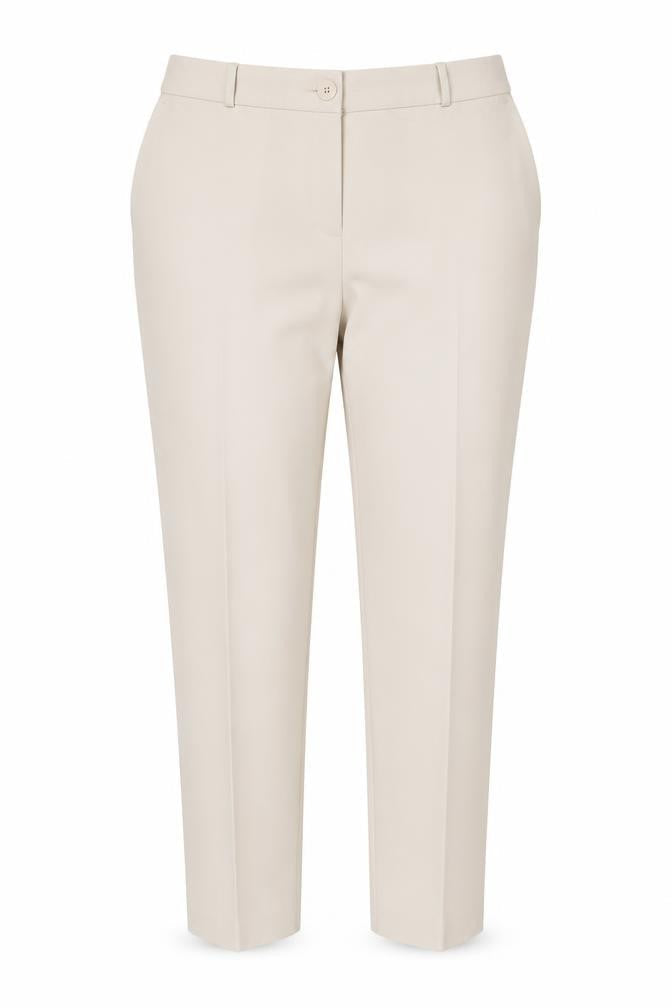 Dunnes Women’s Beige Straight Leg Trousers Size 14 Polyester Blend