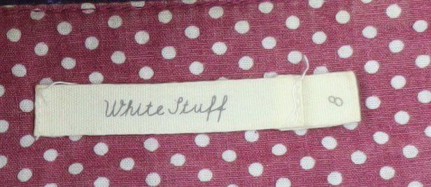 White Stuff Women's Purple Embroidered Pencil Skirt Size 8