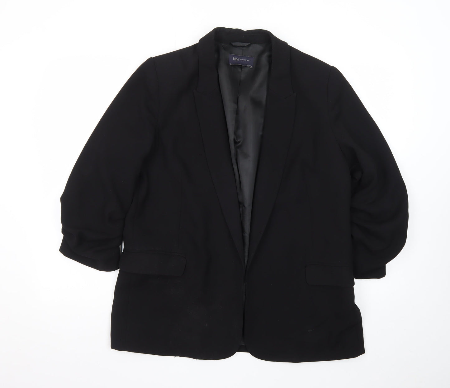 Marks and Spencer Women’s Black Blazer Jacket Size 14 Regular Fit