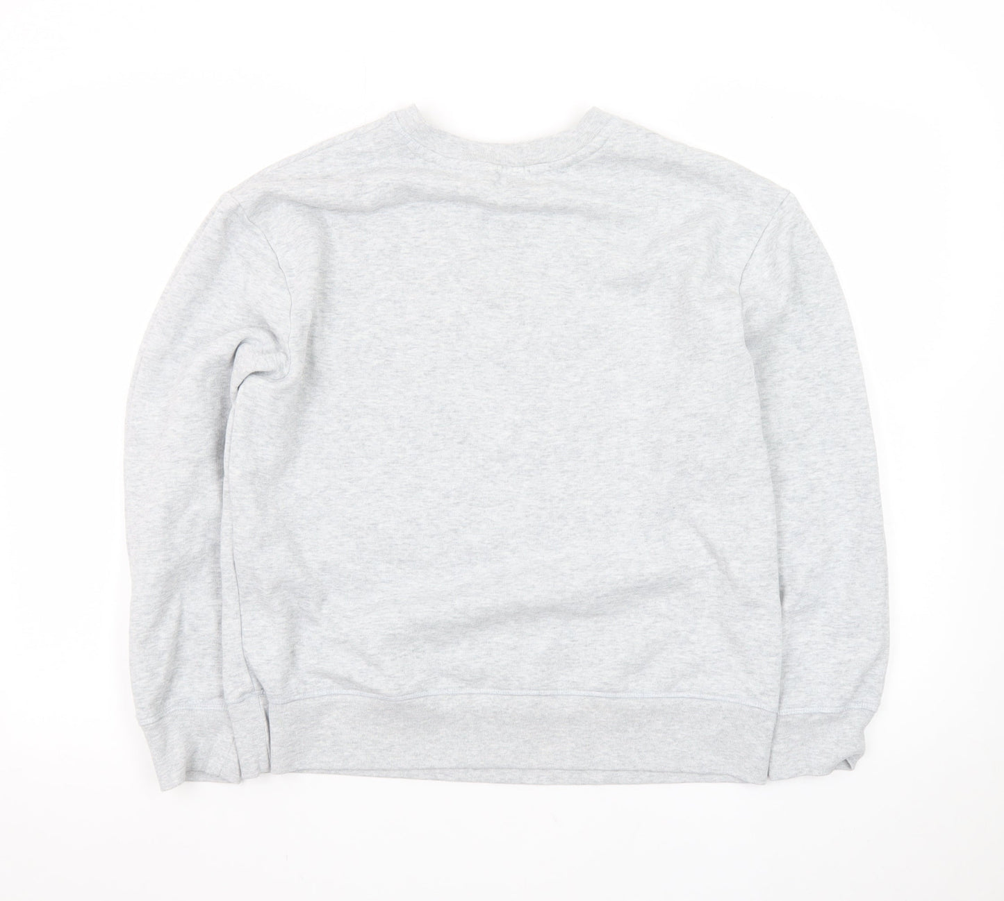Marks and Spencer Women's Grey Size 12 Cotton Blend Pullover Sweatshirt