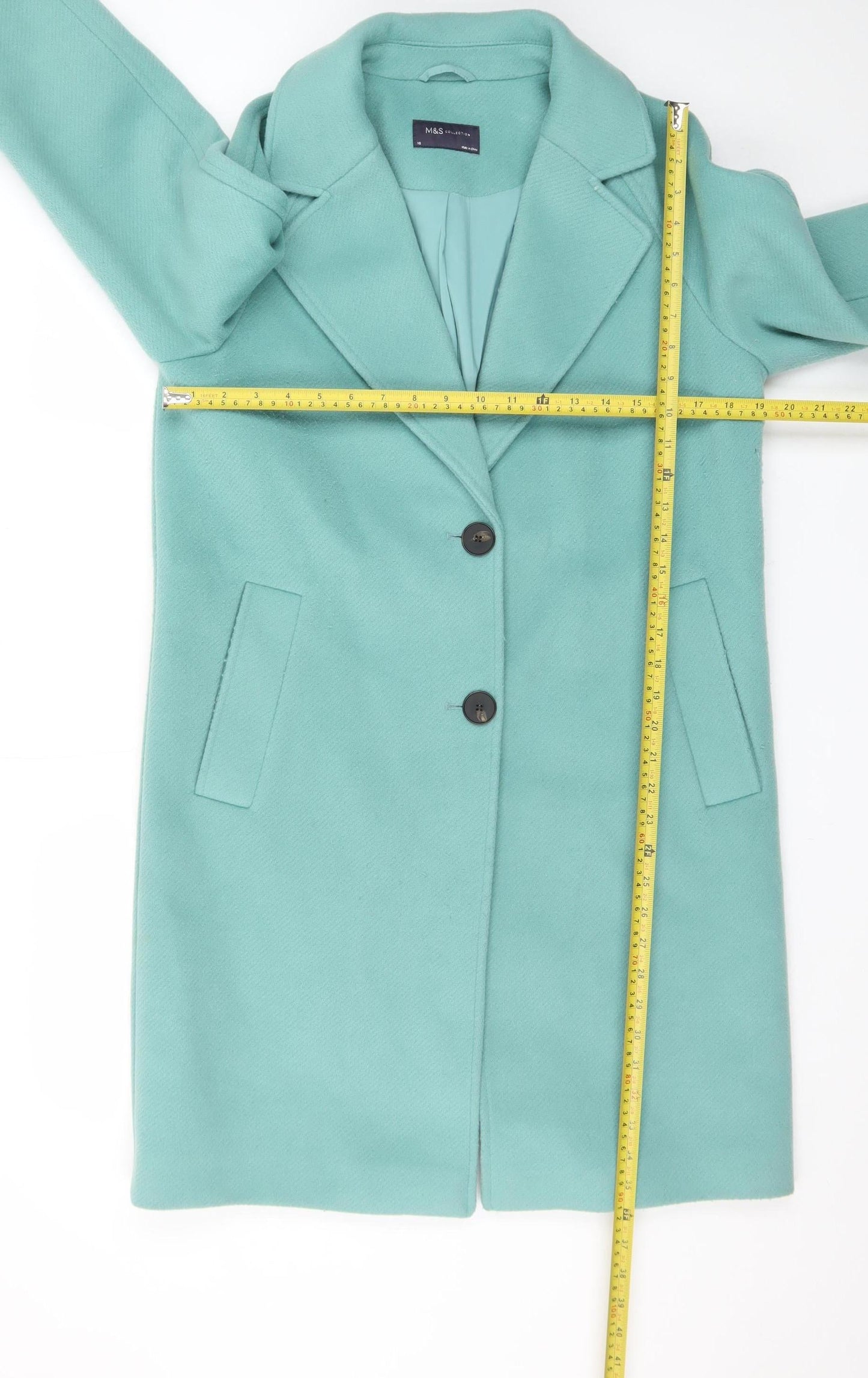 Marks and Spencer Women’s Blue Mid-Length Polyester Coat Size 10