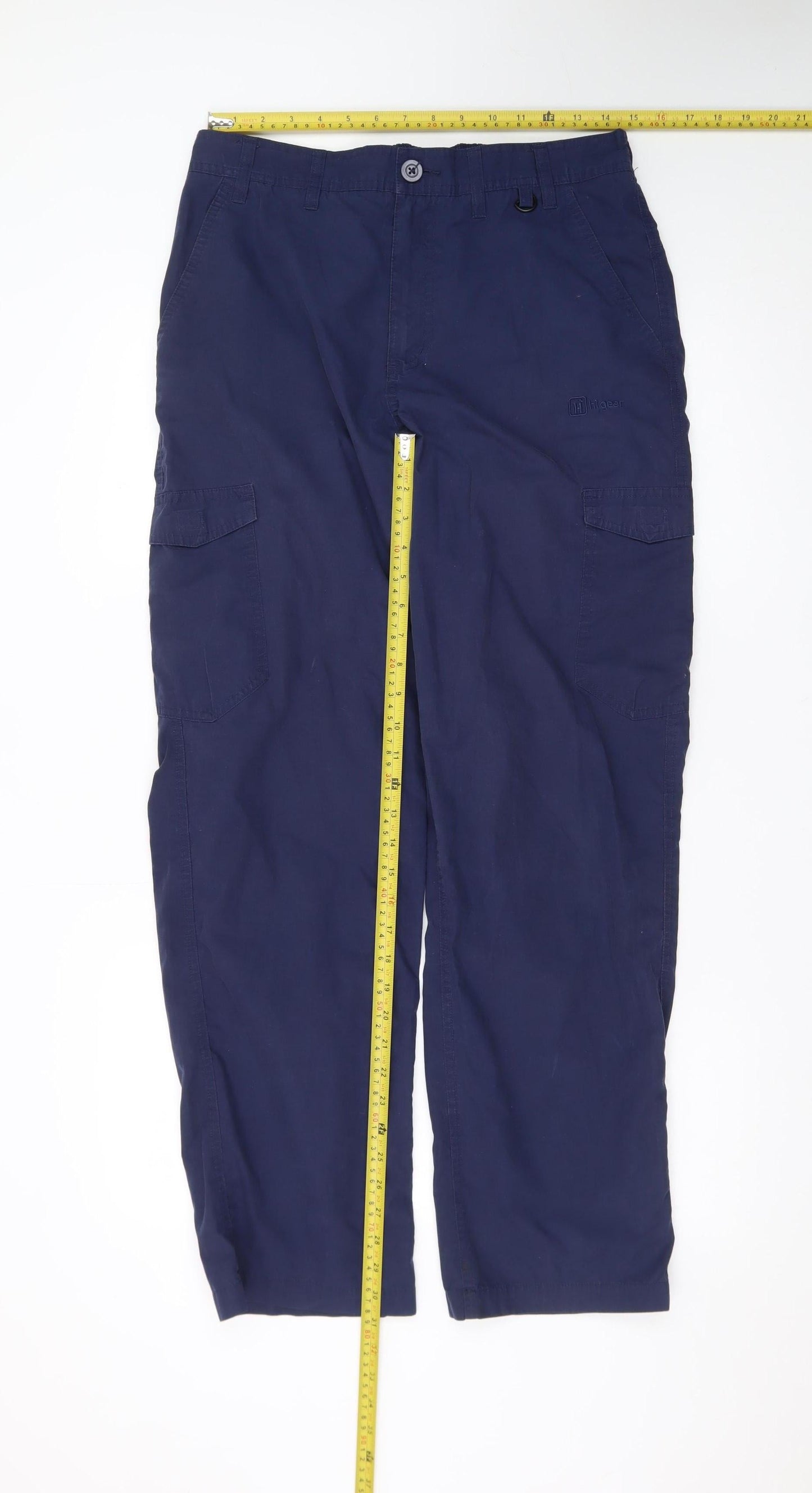 Hi Gear Women's Blue Cargo Trousers Size 32 Elastic Waist Outdoor Workwear
