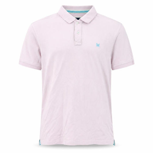 Crew Clothing Co. Men's Pink Cotton Polo Shirt Size L Classic Fit