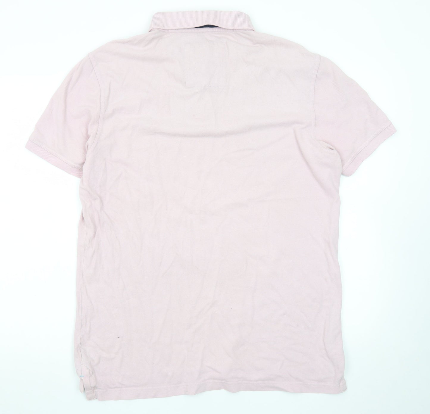 Crew Clothing Co. Men's Pink Cotton Polo Shirt Size L Classic Fit