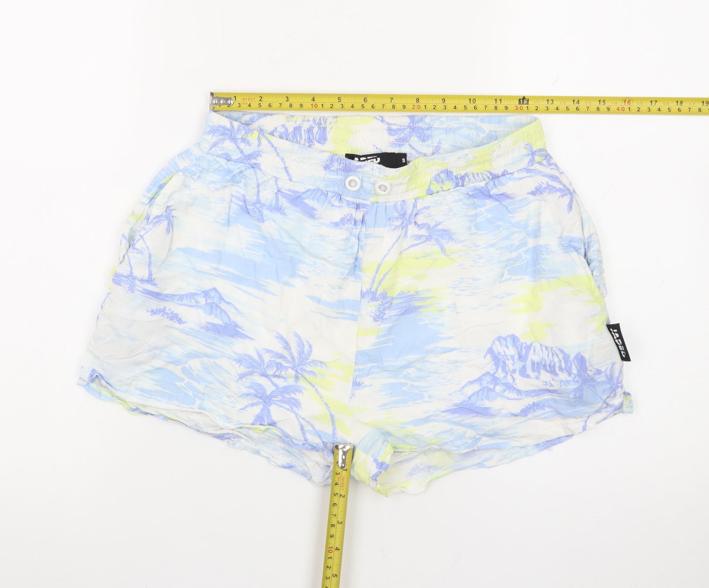 Jaded London Women’s Multicoloured Tropical Viscose Shorts Size S
