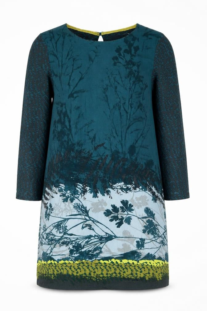 White Stuff Womens Blue Floral Shift Dress Size 12 Knee Length