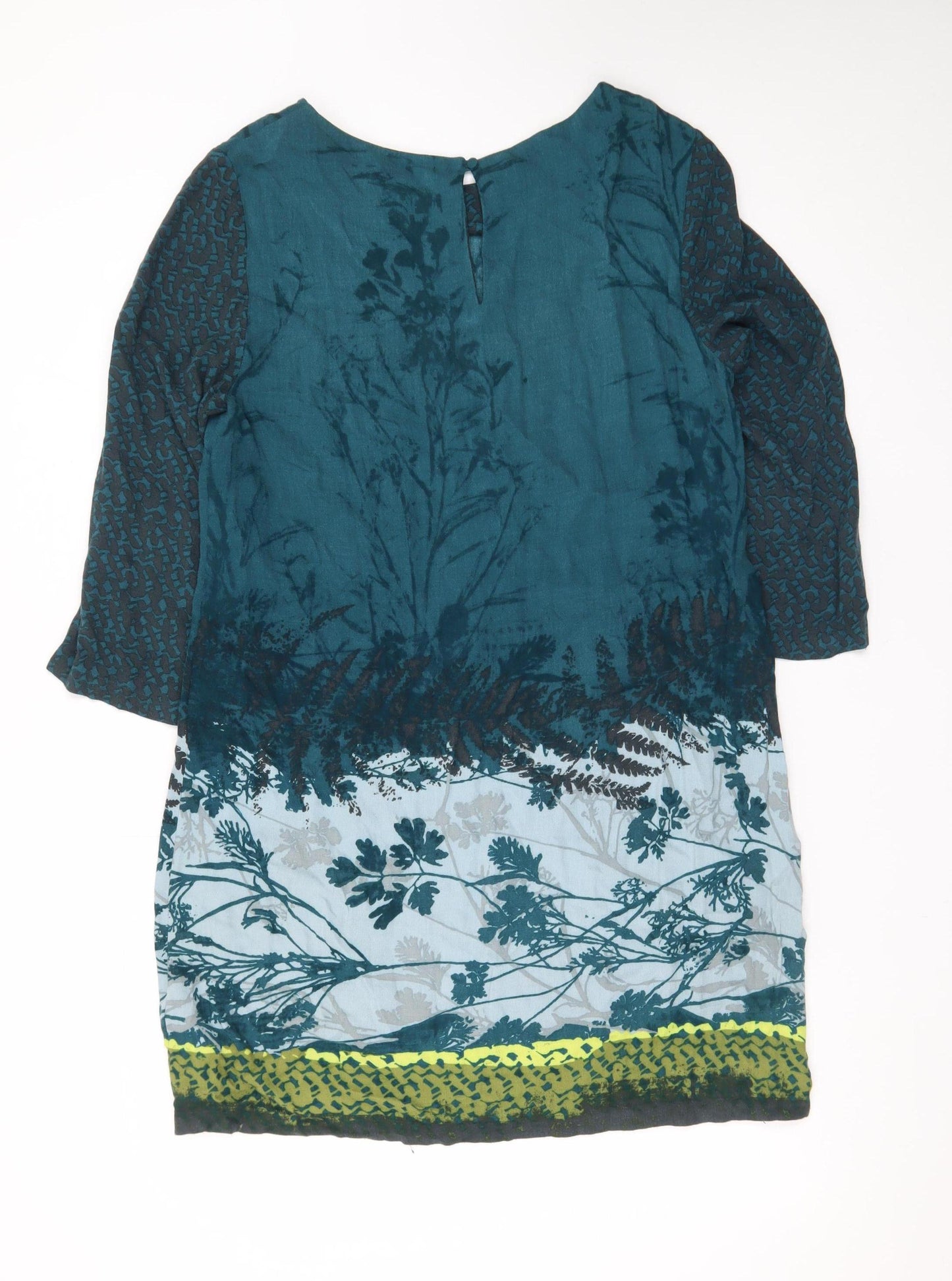 White Stuff Womens Blue Floral Shift Dress Size 12 Knee Length