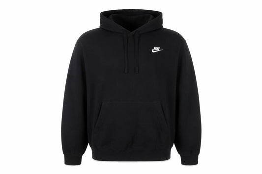 Nike Men's Black Pullover Hoodie L Fleece Logo Hooded Sweatshirt