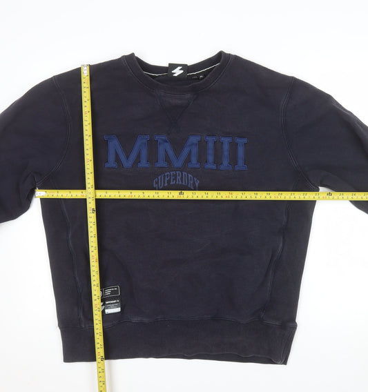 Superdry Men's Blue XL Crew Neck Pullover Sweatshirt