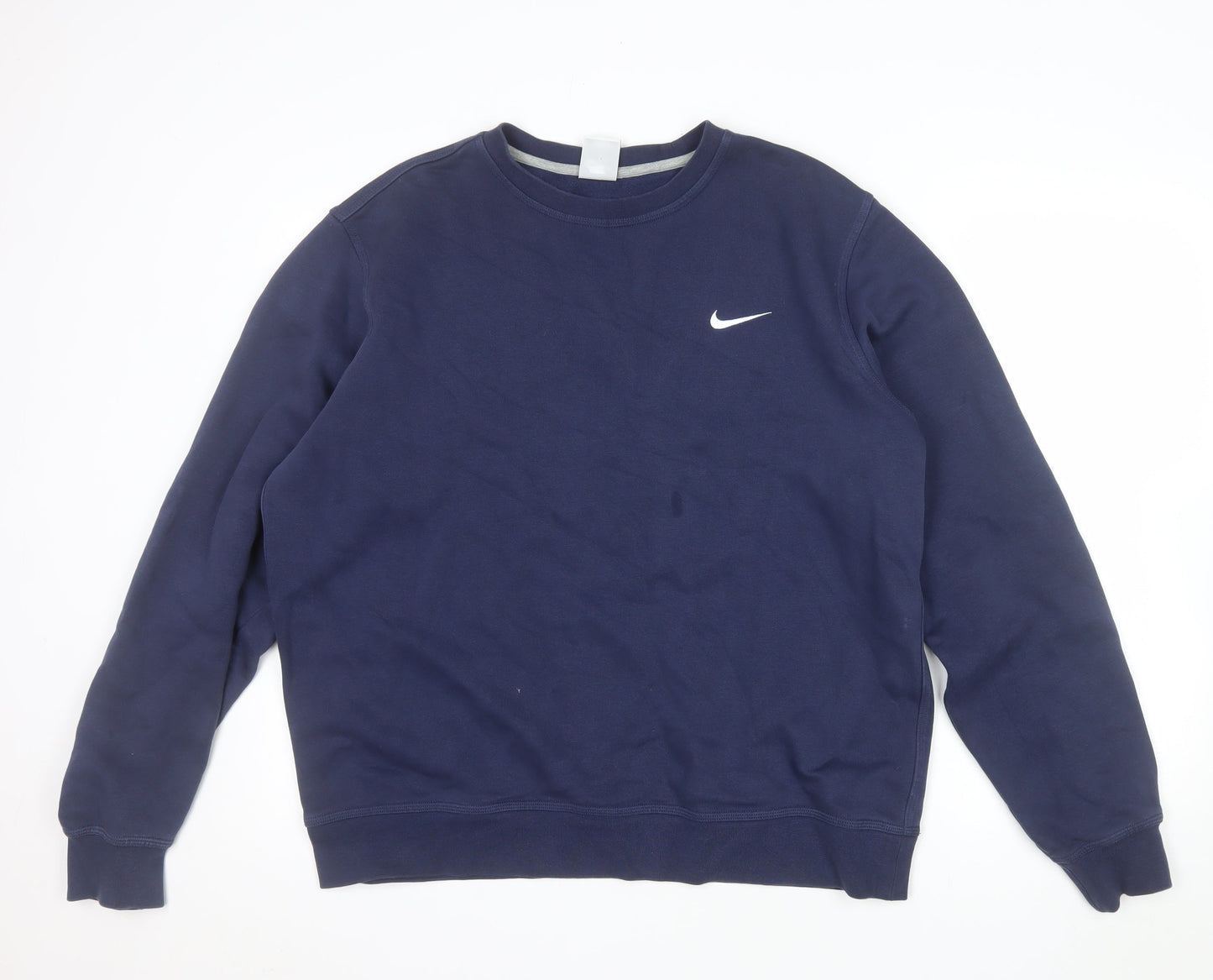 Nike Men's Blue Crew Neck Pullover Sweatshirt L Regular Fit