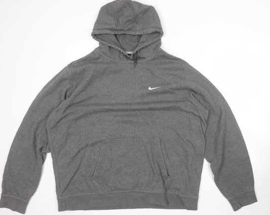 Nike Men's Grey 2XL Pullover Hoodie Fleece Sweatshirt