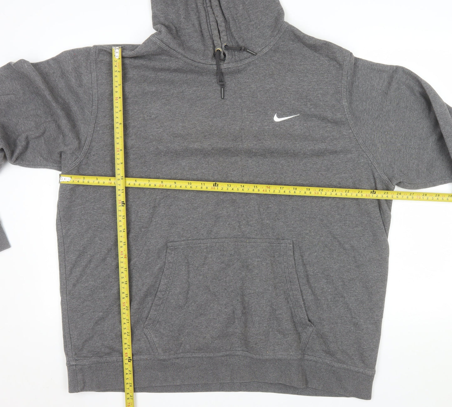 Nike Men's Grey 2XL Pullover Hoodie Fleece Sweatshirt