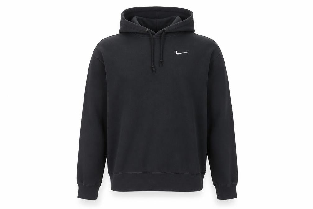 Nike Men's Black Pullover Hoodie Medium Fleece Logo Sportswear