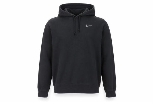 Nike Men's Black Pullover Hoodie Medium Fleece Logo Sportswear