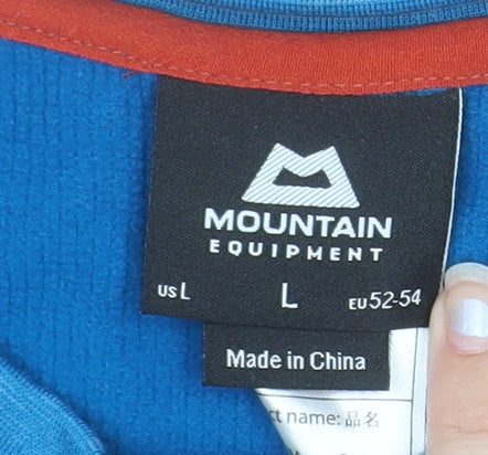 Mountain Equipment Men's Blue Crew Neck Pullover Sweatshirt L