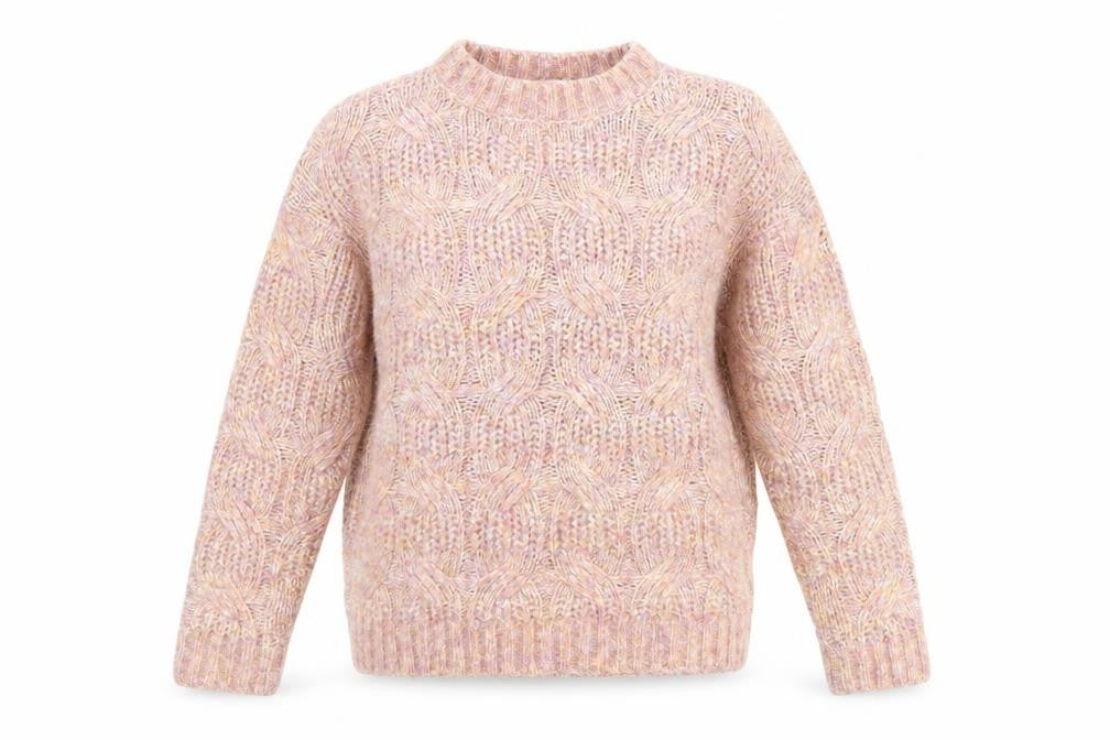 Marks & Spencer Per Una Women Pink Cable-Knit Jumper M