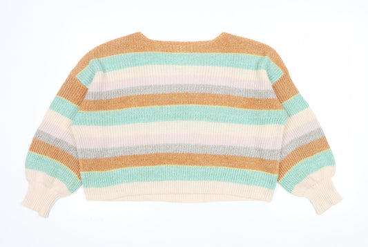 Billabong Womens Multicoloured Striped Knit Jumper Size L
