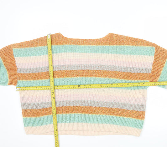 Billabong Womens Multicoloured Striped Knit Jumper Size L