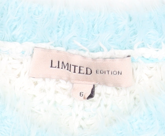 Marks and Spencer Women’s White Blue Chunky Knit Pullover Jumper Size 6