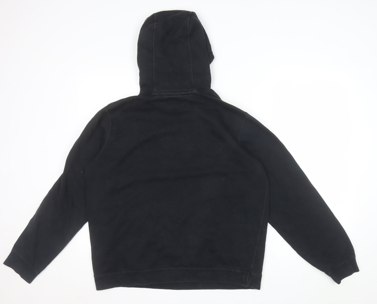 Nike Mens Black L Pullover Hoodie Fleece Sportswear Logo