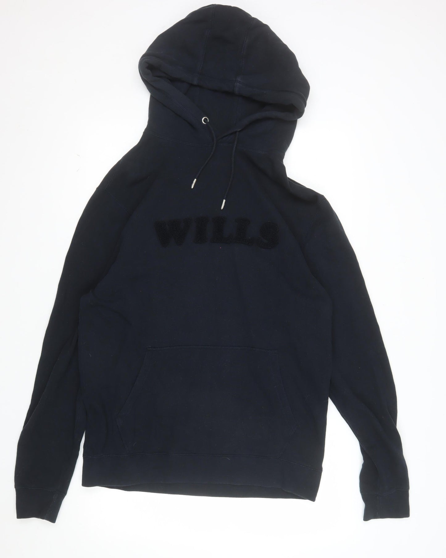 Jack Wills Men's Blue Pullover Hoodie M Logo Fleece Sweatshirt