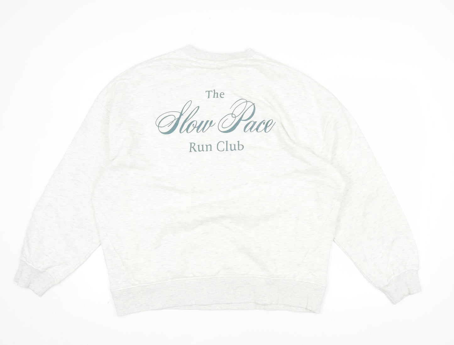 Marks and Spencer Women Grey Run Club Crew Neck Sweatshirt Size 14