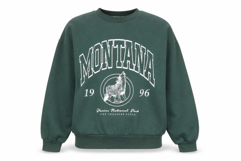 Stradivarius Womens Green Montana Pullover Sweatshirt XS