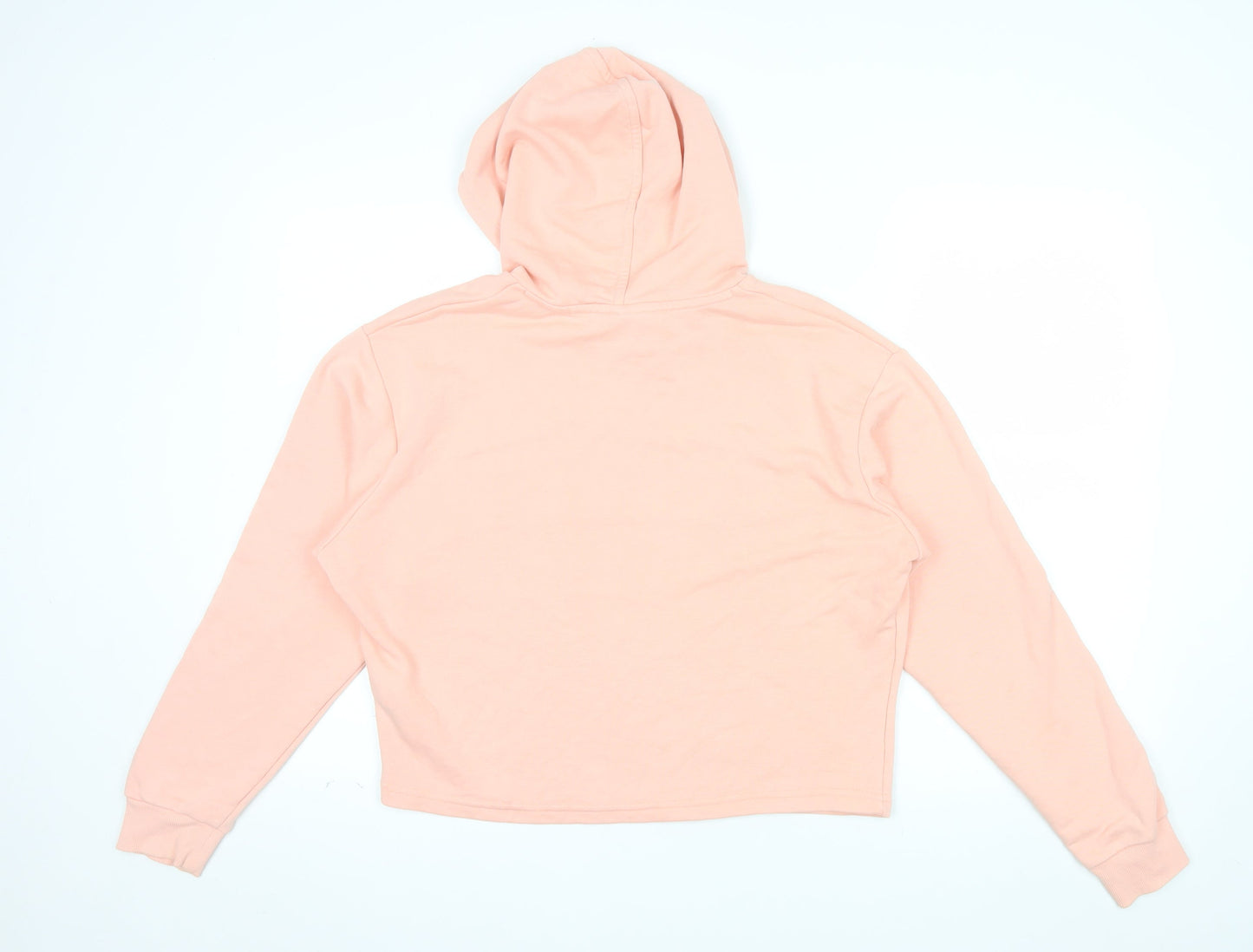 Puma Womens Peach Pink Pullover Hoodie Small Cotton Blend