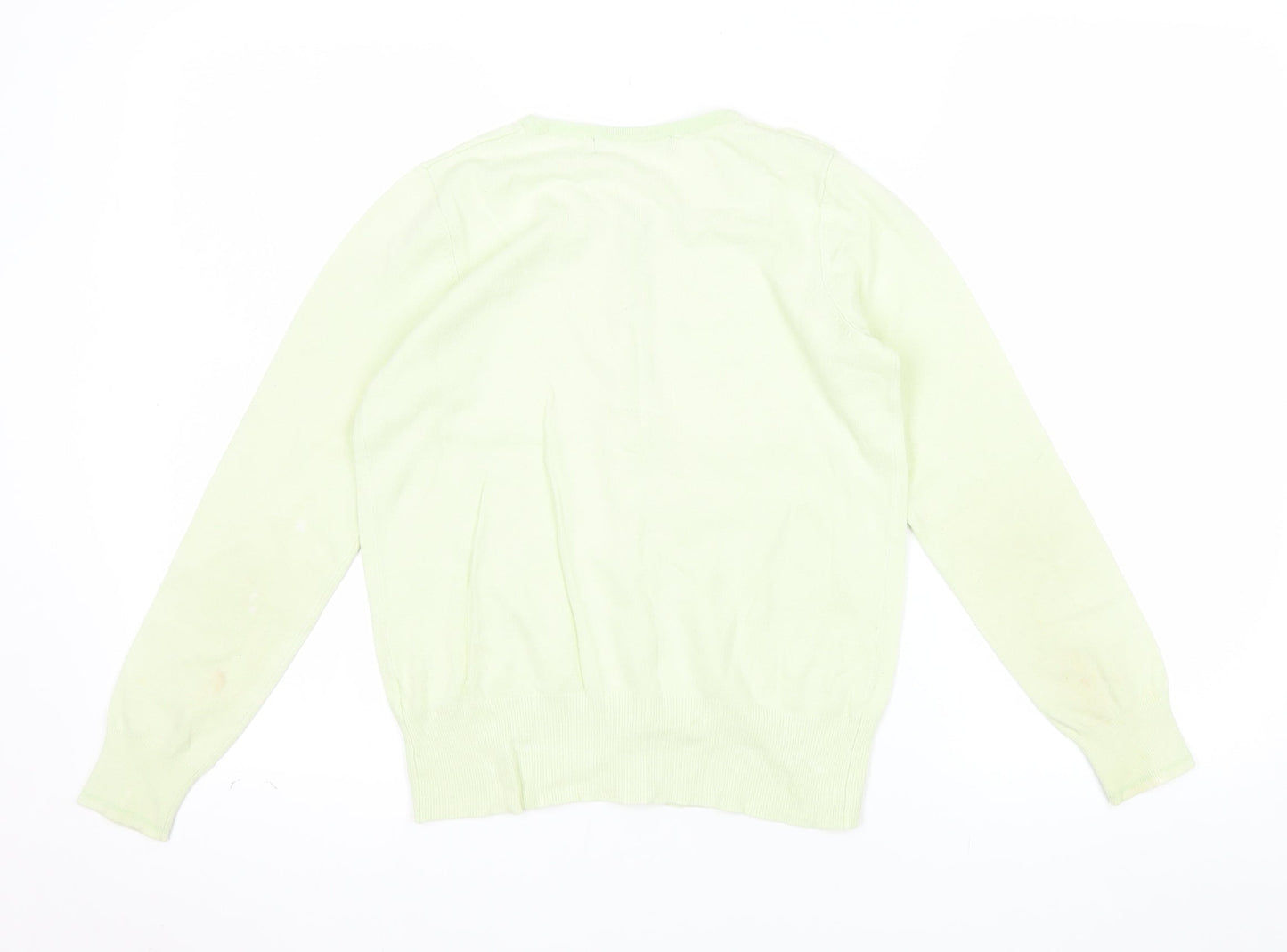Marks and Spencer Women’s Green Cardigan Size 8 Crew Neck Knit