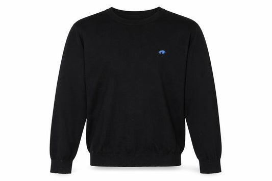 Raging Bull Men's Black Cotton Crew Neck Jumper XL