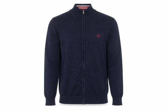 Crew Clothing Company Men's Blue Cotton Full Zip Jumper Size M