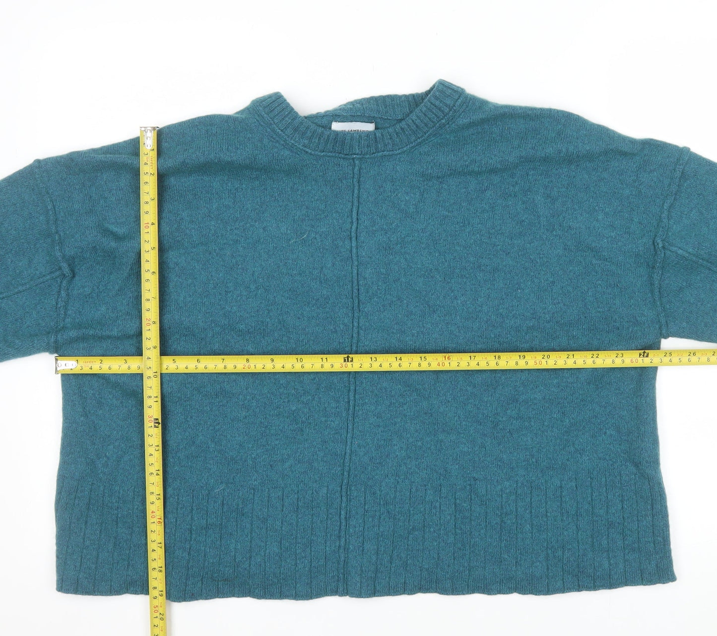 Next Women's Blue Lambswool Crew Neck Pullover Jumper 2XL