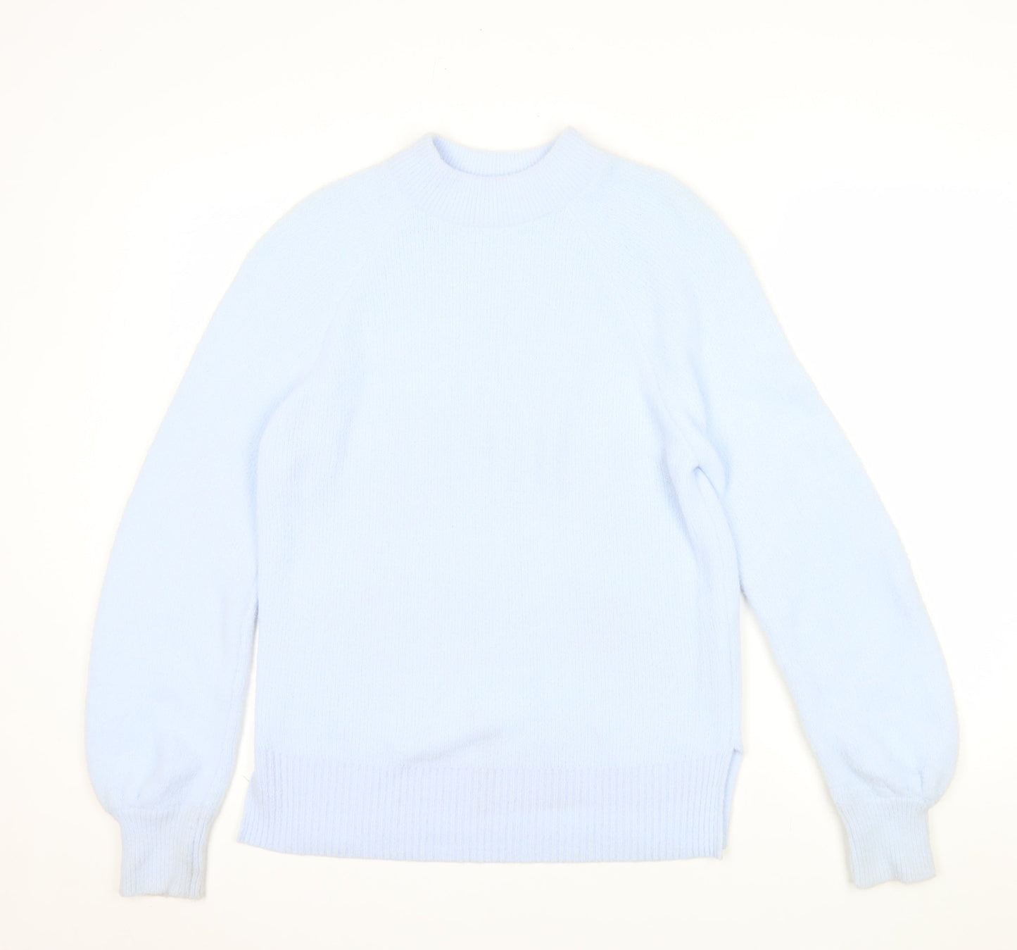 Marks and Spencer Women’s Blue Mock Neck Knit Jumper Size S
