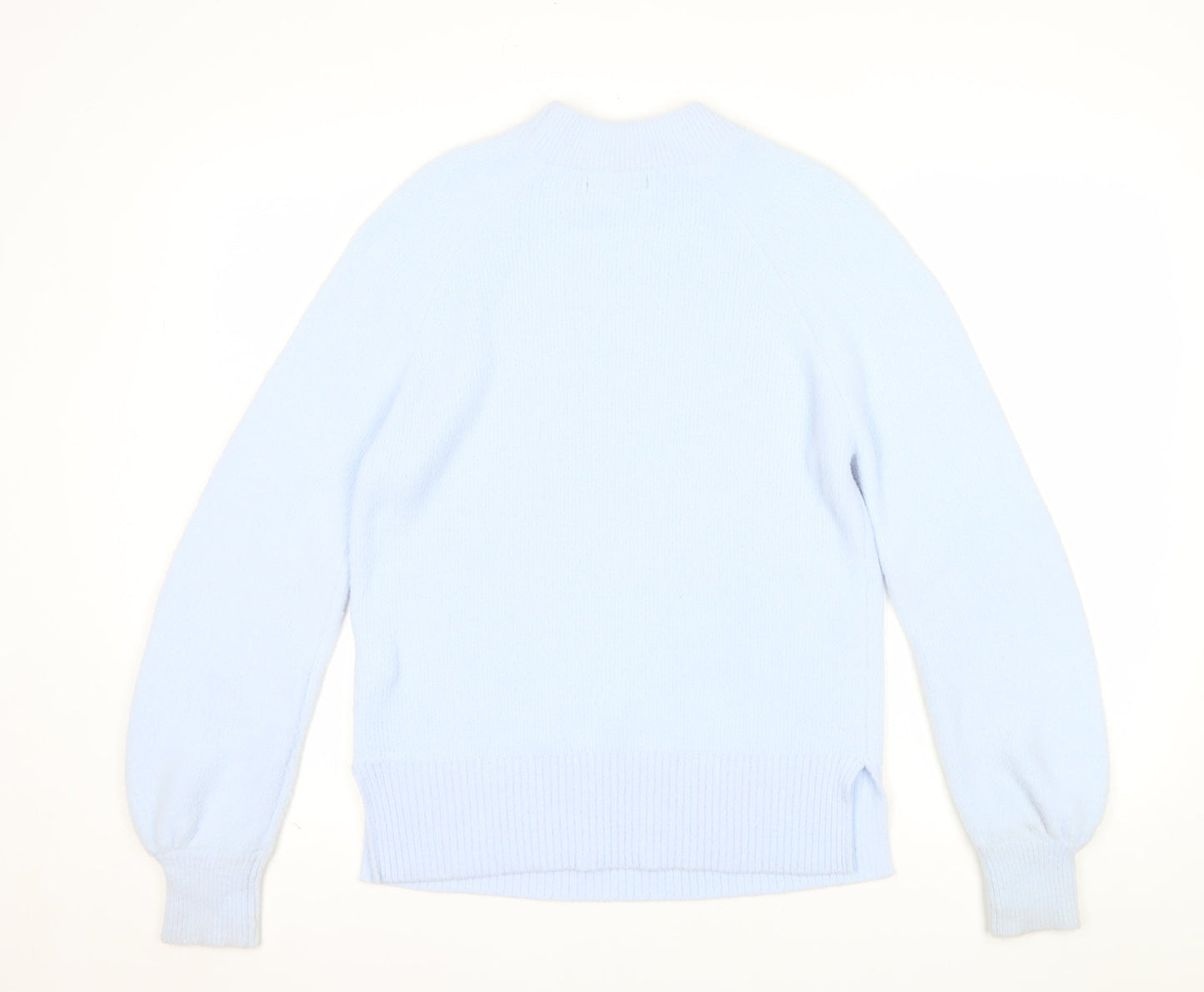 Marks and Spencer Women’s Blue Mock Neck Knit Jumper Size S