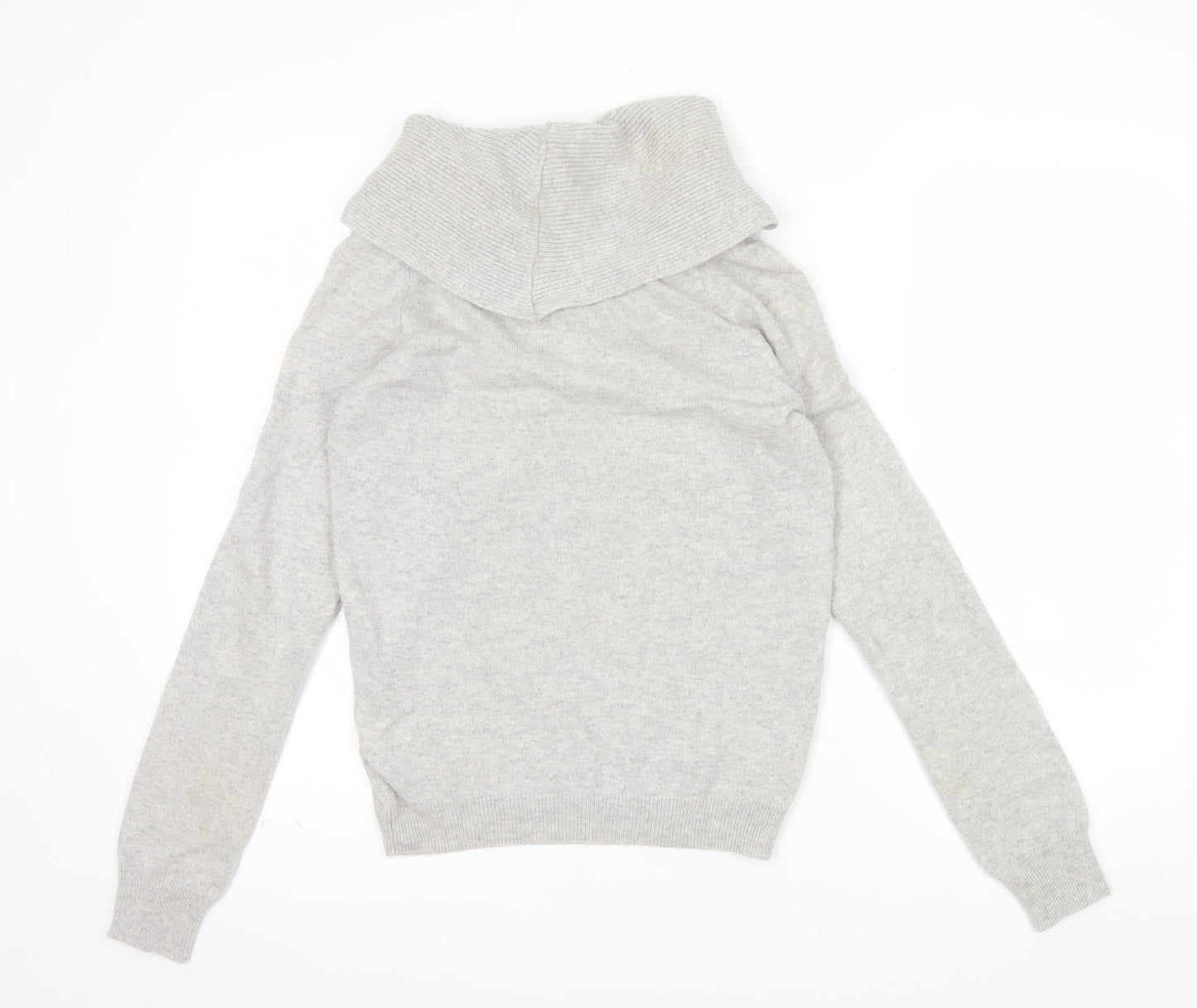Marks and Spencer Women’s Grey 100% Cashmere Cowl Neck Jumper Size 8