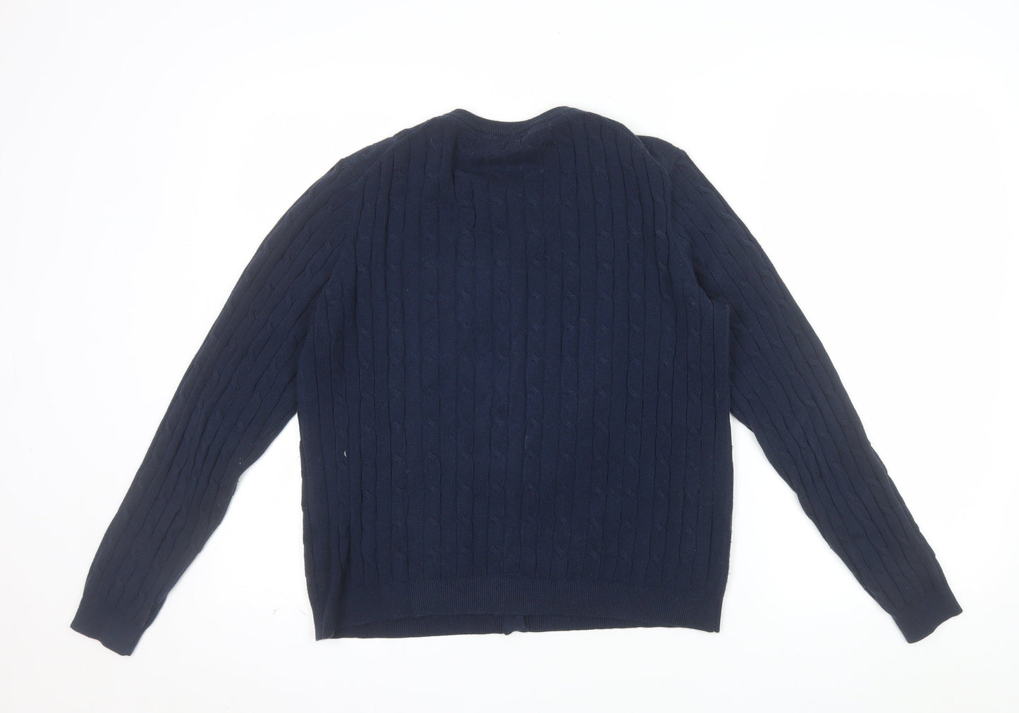 Crew Clothing Company Women's Blue Size 10 Cable-Knit Cardigan