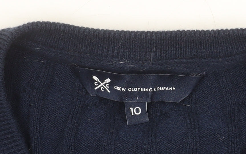 Crew Clothing Company Women's Blue Size 10 Cable-Knit Cardigan