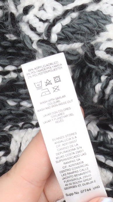 Savida Women Grey Chunky-Knit Long Cardigan Size S