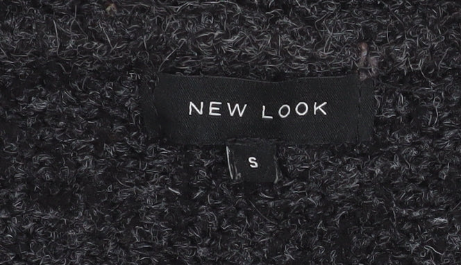New Look Women Black Chunky Knit Longline Cardigan Size S