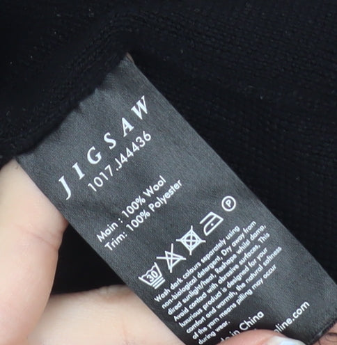 Jigsaw Women’s Black Wool High Neck Jumper Size S