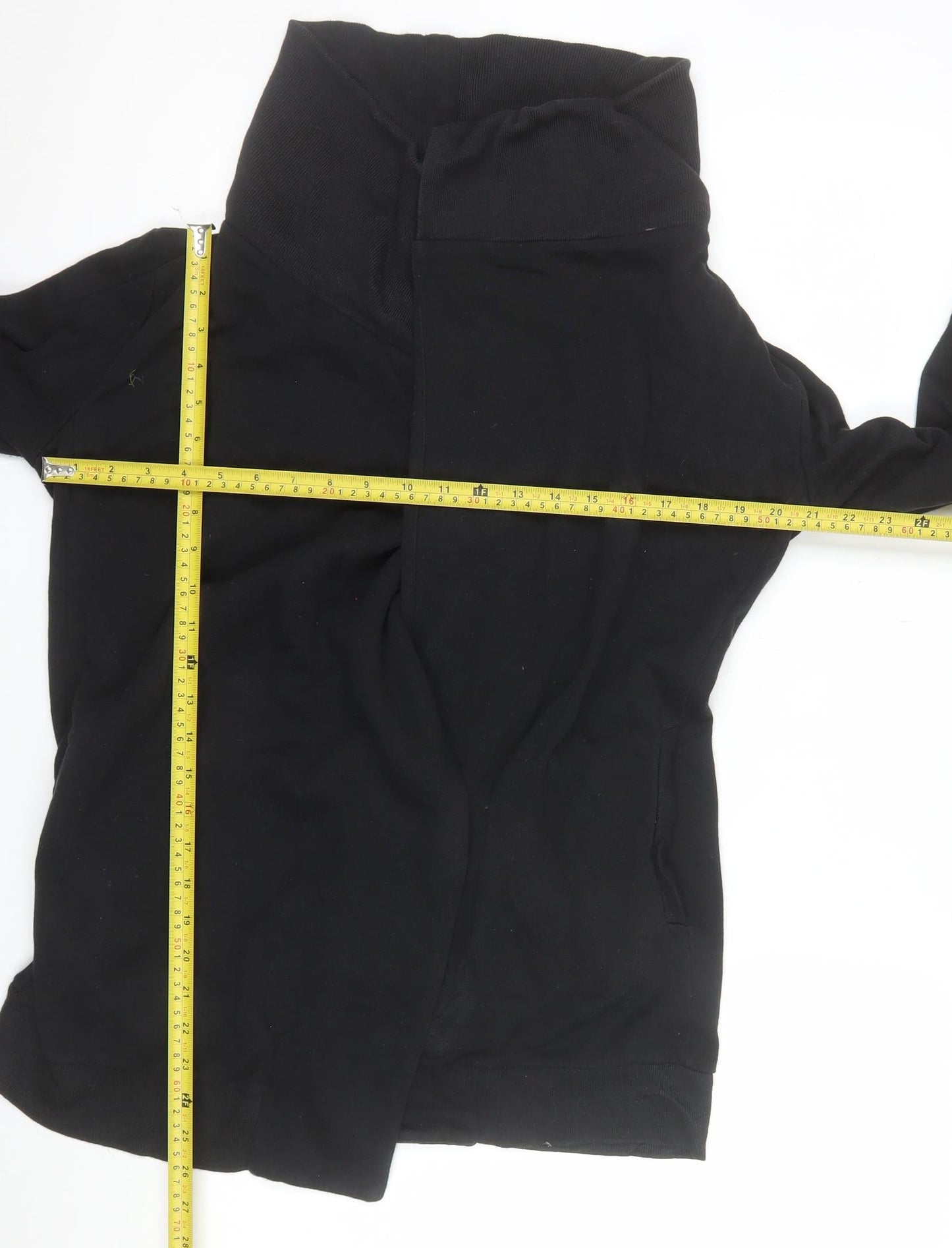 AllSaints Women's Black Small Full Zip Hoodie 62% Cotton 38% Modal