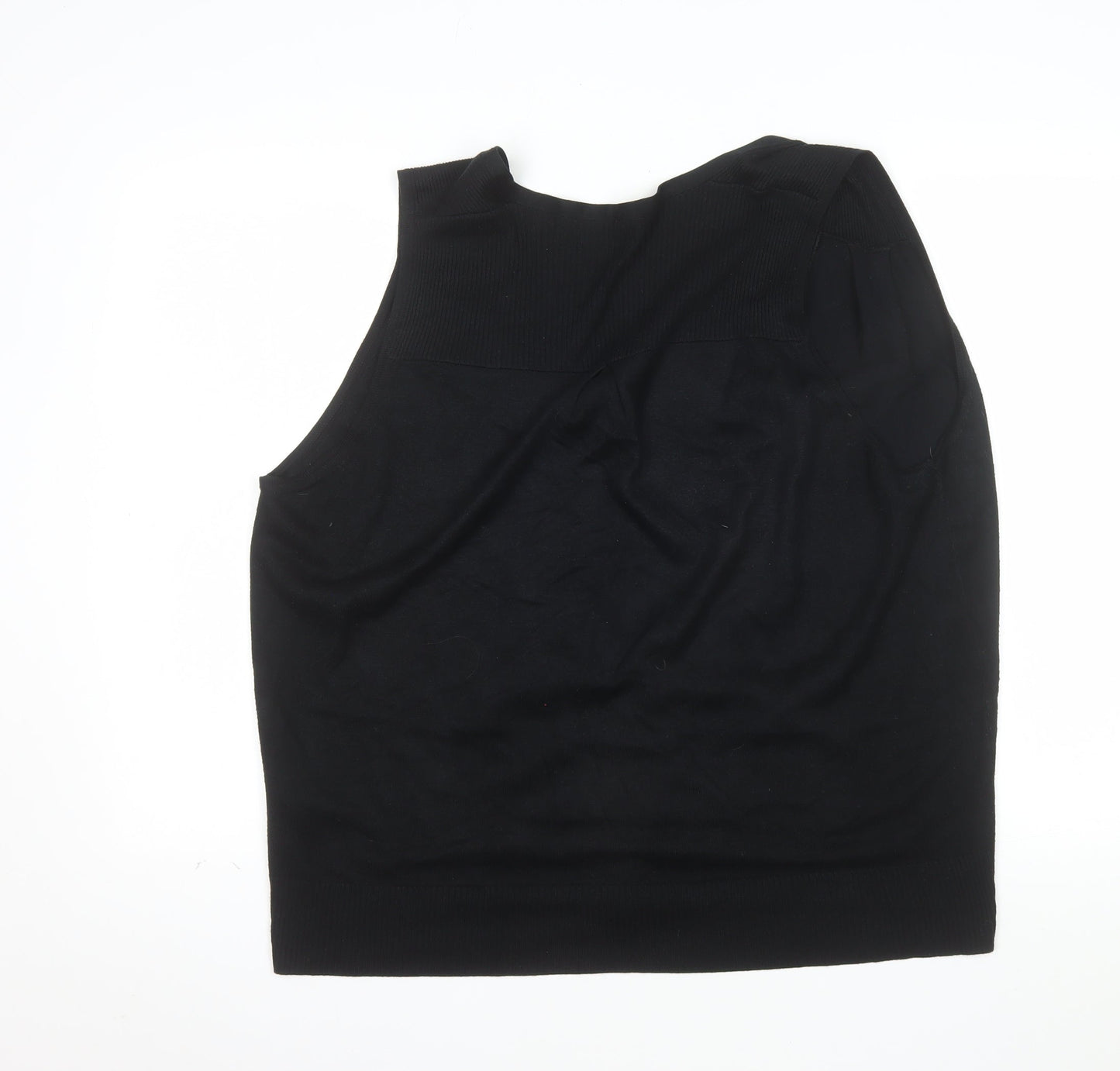 Marks and Spencer Women's Black V-Neck Sleeveless Cardigan UK 22