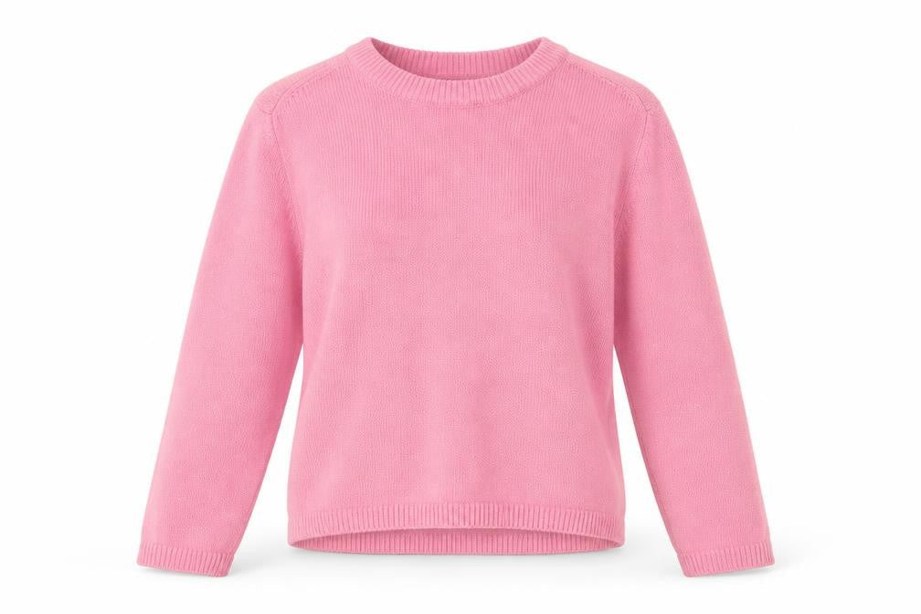 Marks and Spencer Women Pink Knit Crew Neck Long Sleeve Jumper M